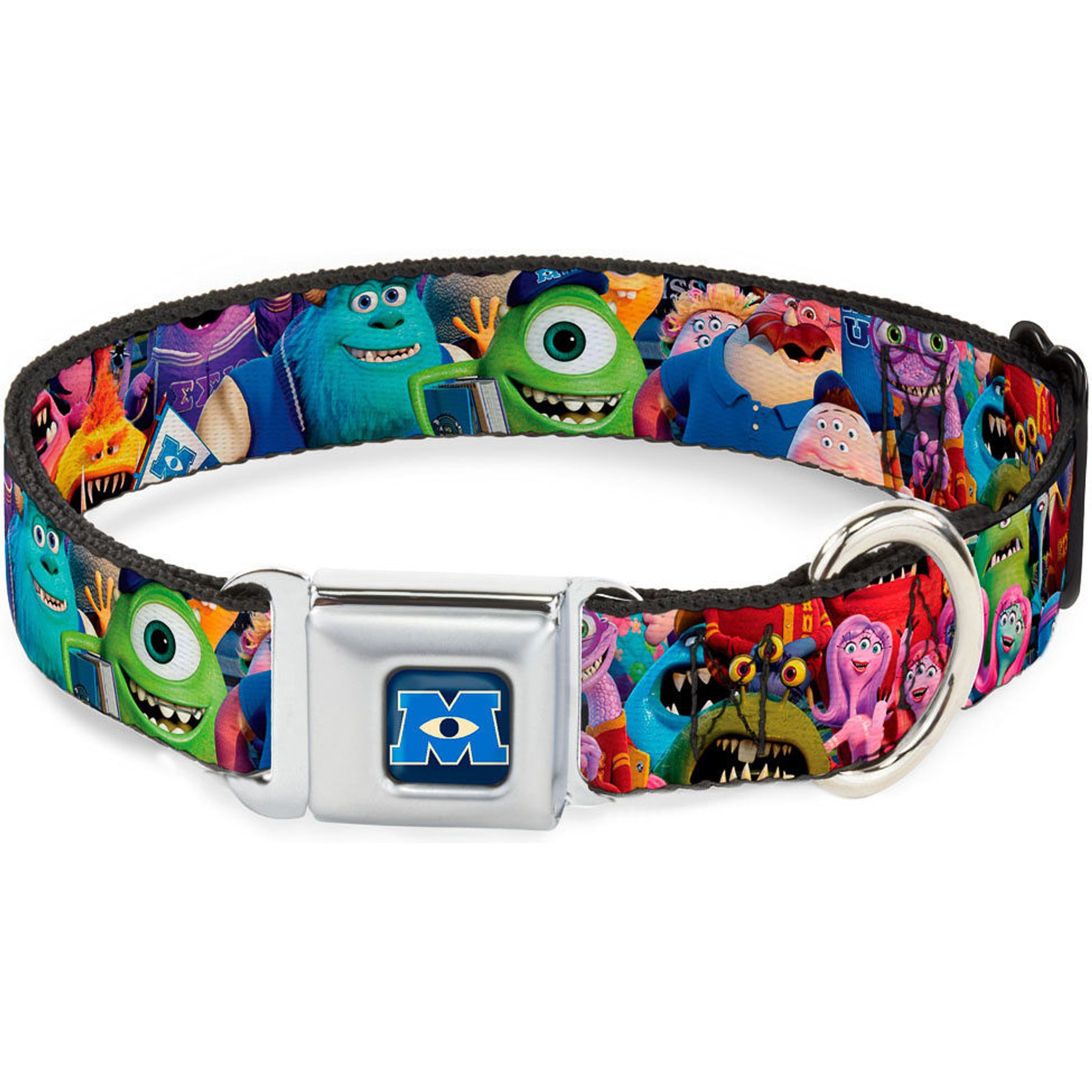 Buckle-Down Disney Monsters University Monsters Stacked Dog Collar, Small: 13 to 17-in neck, 1.5-in wide