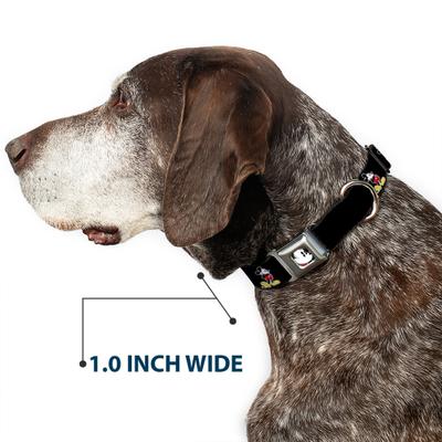 Show full view: Buckle-Down Disney Classic Mickey Mouse Pose Dog Collar, Medium: 16 to 23-in neck, 1.5-in wide slide 7 of 9