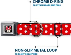 Buckle-Down Disney Minnie Mouse Polka Dots Dog Collar, Medium: 11 to 16.5-in neck, 1-in wide slide 2 of 8