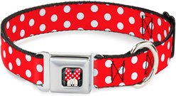 Buckle-Down Disney Minnie Mouse Polka Dots Dog Collar, Medium: 11 to 16.5-in neck, 1-in wide