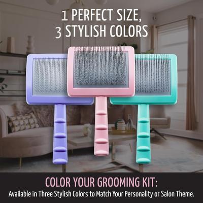 Show full view: Tauro Pro Line Slicker Dog Brush, Pink, Large slide 7 of 8