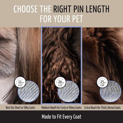 Show full view: Tauro Pro Line Deshedding Slicker Dog & Cat Brush, Purple, Large slide 5 of 8