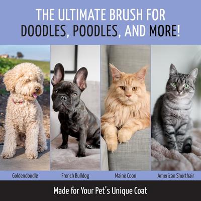 Show full view: Tauro Pro Line Deshedding Slicker Dog & Cat Brush, Purple, Large slide 6 of 8