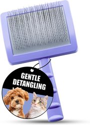 Tauro Pro Line Deshedding Slicker Dog & Cat Brush, Purple, Large