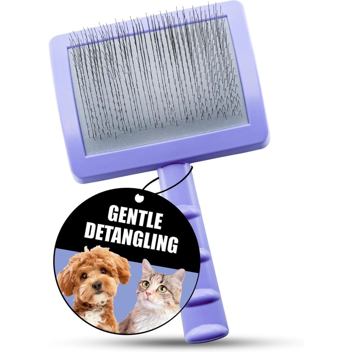 Tauro Pro Line Deshedding Slicker Dog & Cat Brush, Purple, Large