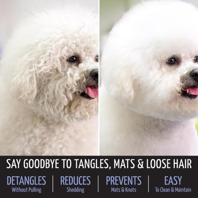 Show full view: Tauro Pro Line Deshedding Slicker Dog & Cat Brush, Purple, Large slide 3 of 8