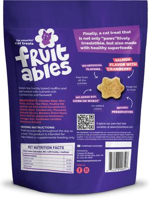 Show full view: Fruitables Salmon & Cranberry Flavor Crunchy Cat Treats, 30-oz bag slide 4 of 12