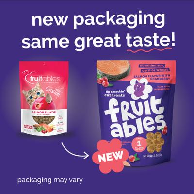 Show full view: Fruitables Salmon & Cranberry Flavor Crunchy Cat Treats, 30-oz bag slide 3 of 12