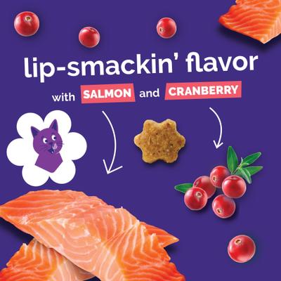 Show full view: Fruitables Salmon & Cranberry Flavor Crunchy Cat Treats, 30-oz bag slide 9 of 12