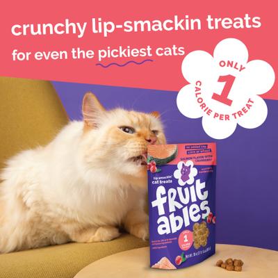 Show full view: Fruitables Salmon & Cranberry Flavor Crunchy Cat Treats, 30-oz bag slide 8 of 12