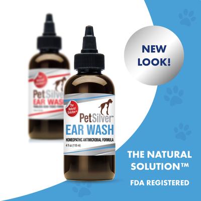 Show full view: PetSilver Antimicrobial Dog & Cat Ear Wash, 4-fl oz bottle slide 3 of 12