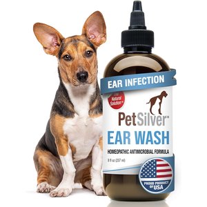 PetSilver Antimicrobial Dog & Cat Ear Wash, 8-fl oz bottle