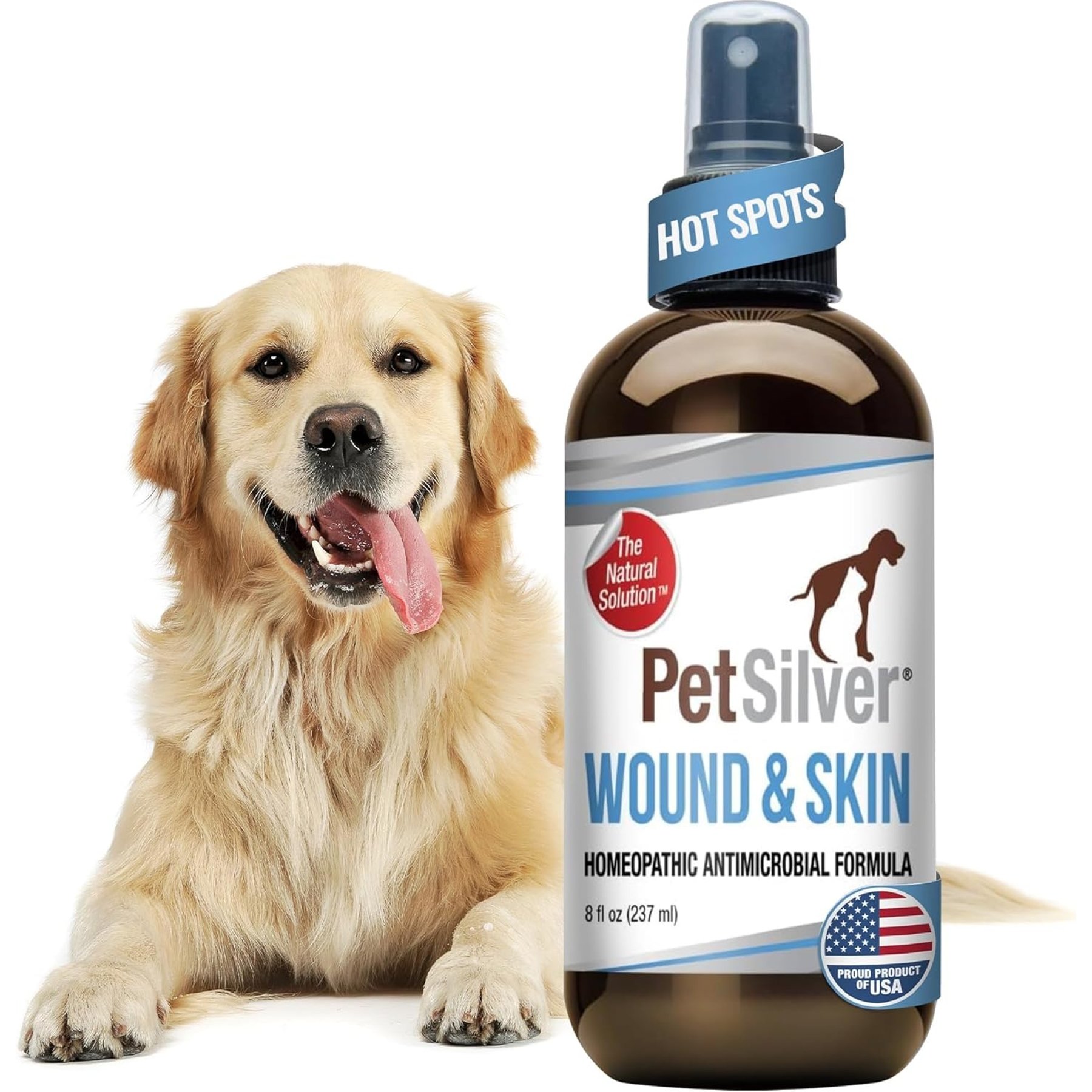 PetSilver Wound & Skin Spray for Dogs & Cats, 8-fl oz bottle