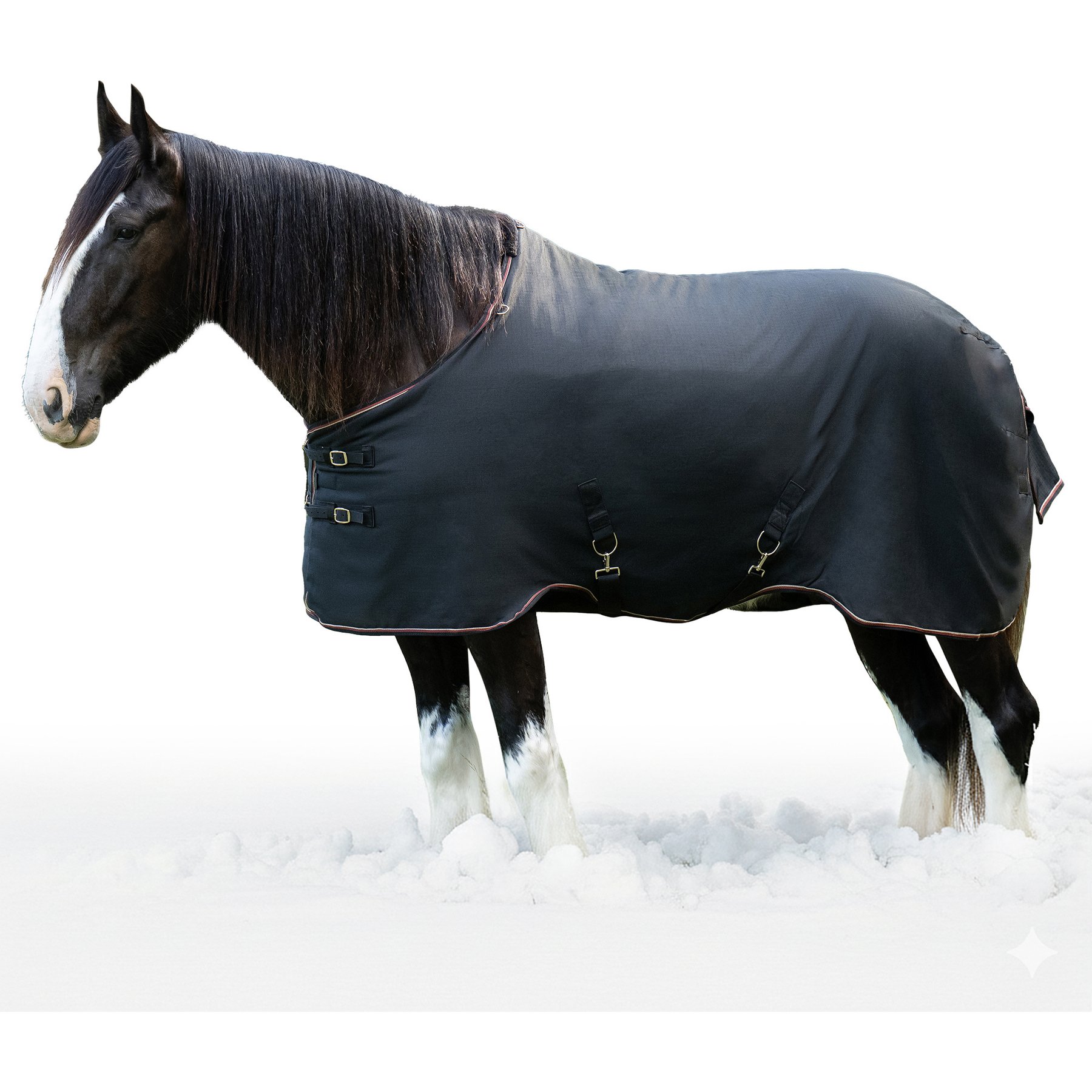 Kensington Protective Products Signature Heavy Weight Draft Horse Turnout Blanket, 87-in, Black