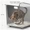 Show in main carousel: Ptlom Stainless Steel High Narrow Entry Sided Cat Litter Box, X-Large slide 4 of 13