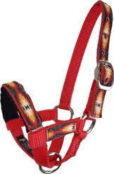 Tahoe Tack Nylon Overlay Alpaca Halter with Padded Noseband, Grey Floral, Small