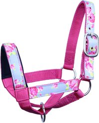 Tahoe Tack Nylon Overlay Sheep & Goat Halter with Padded Noseband, Grey Floral, Small slide 1 of 5