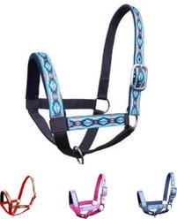 Tahoe Tack Nylon Overlay Llama Halter with Padded Noseband, Blue Aztec, Small slide 2 of 3
