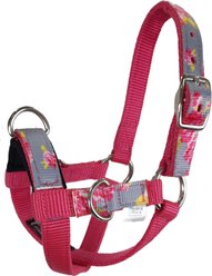 Tahoe Tack Nylon Overlay Sheep & Goat Training Halter with Padded Noseband, Grey Floral, Small