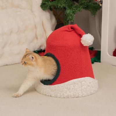 Show full view: Happy & Polly Christmas Santa Hat Orthopedic Cat Bed with Removable Cover slide 6 of 9