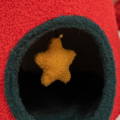 Show full view: Happy & Polly Christmas Santa Hat Orthopedic Cat Bed with Removable Cover slide 8 of 9