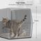 Show in main carousel: Ptlom Stainless Steel High Sided Cat Litter Box, Large slide 4 of 10