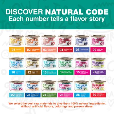 Show full view: Natural Code Chicken & Tuna Wet Cat Food, 3-oz can, case of 24 slide 7 of 10