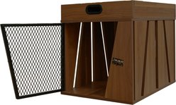 4 Cats & Dogs Penny Dog Crate, Walnut, 30 inch