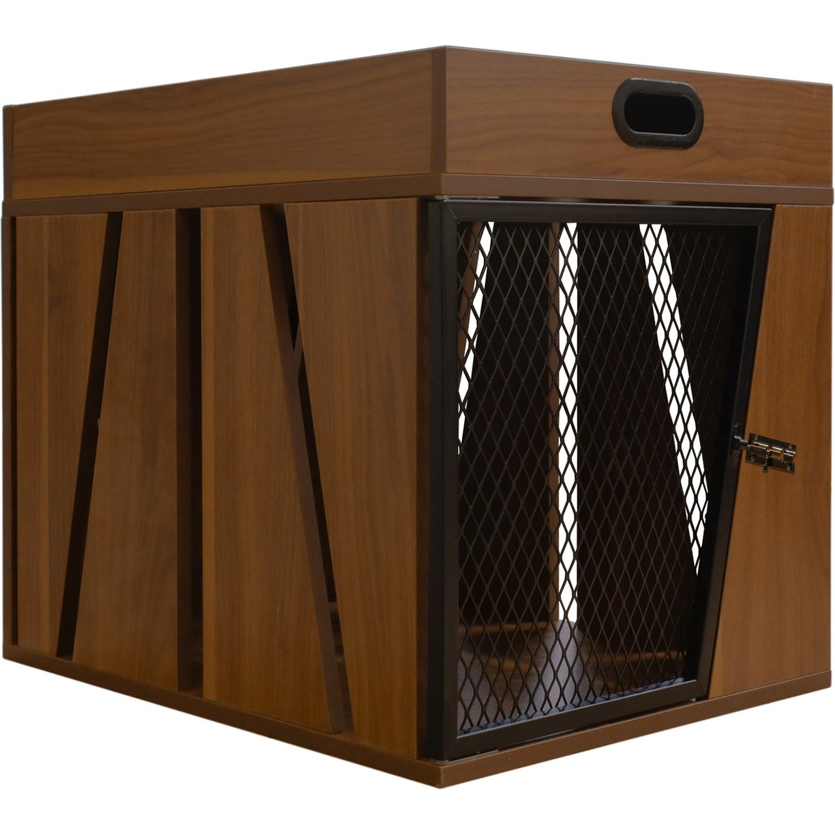 4 Cats & Dogs Penny Dog Crate, Walnut, 24 inch