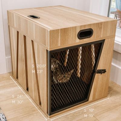 Show full view: 4 Cats & Dogs Penny Dog Crate, Oak, 30 inch slide 5 of 6