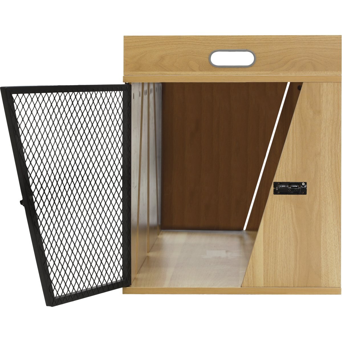 4 Cats & Dogs Penny Dog Crate, Oak, 30 inch