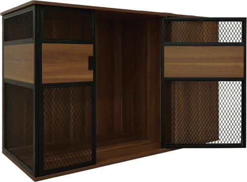 Show full view: 4 Cats & Dogs Clover Console Dog Crate, Walnut, 48 inch slide 4 of 5