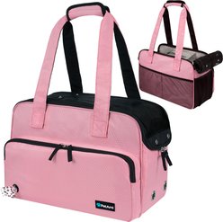 PetAmi Portable Soft-Sided Handbag Tote Airline Approved Purse Dog & Cat Carrier, Pink