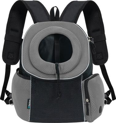 Show full view: PetAmi Extra Ventilated Adjustable Airline Approved Backpack Dog & Cat Carrier, Grey, Large slide 2 of 8
