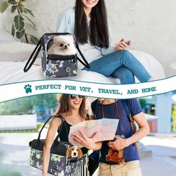 PetAmi Airline Approved Bag Dog & Cat Carrier, Floral Gray slide 2 of 7