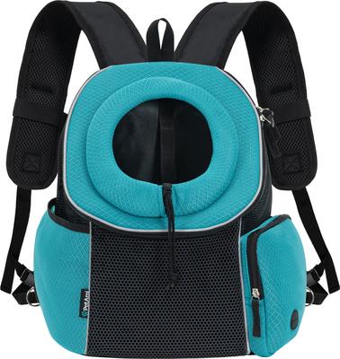Show full view: PetAmi Extra Ventilated Adjustable Airline Approved Backpack Dog & Cat Carrier, Teal Blue, Large slide 2 of 8