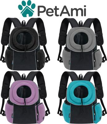 Show full view: PetAmi Extra Ventilated Adjustable Airline Approved Backpack Dog & Cat Carrier, Black, Large slide 8 of 9