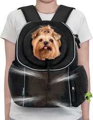 PetAmi Extra Ventilated Adjustable Airline Approved Backpack Dog & Cat Carrier, Black, Large