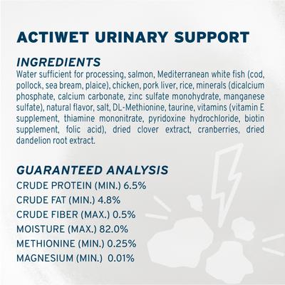 Show full view: Forza10 Actiwet Urinary Support with Mediterranean White Fish Wet Cat Food, 3.5-oz, case of 32 slide 9 of 13