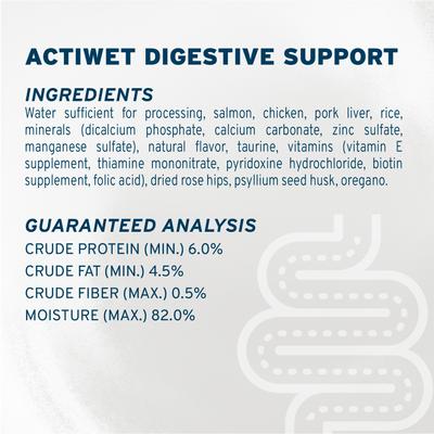 Show full view: Forza10 Actiwet Digestive Support with Salmon Wet Cat Food, 3.5-oz, case of 12 slide 9 of 13