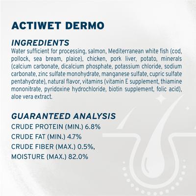 Show full view: Forza10 ActiWet Dermo with Mediterranean White Fish Wet Dog Food, 3.5-oz, case of 32 slide 9 of 12