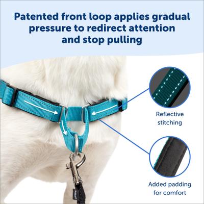 Show full view: PetSafe Deluxe Easy Walk Nylon Reflective No Pull Dog Harness, Steel, Small: 15 to 21-in chest slide 3 of 9
