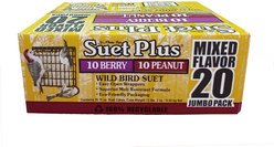 St. Albans Bay Suet Plus Berry & Peanut Suet Wild Bird Food, case of 20
