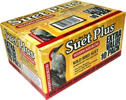St. Albans Bay Suet Plus Woodpecker Suet Wild Bird Food, case of 10