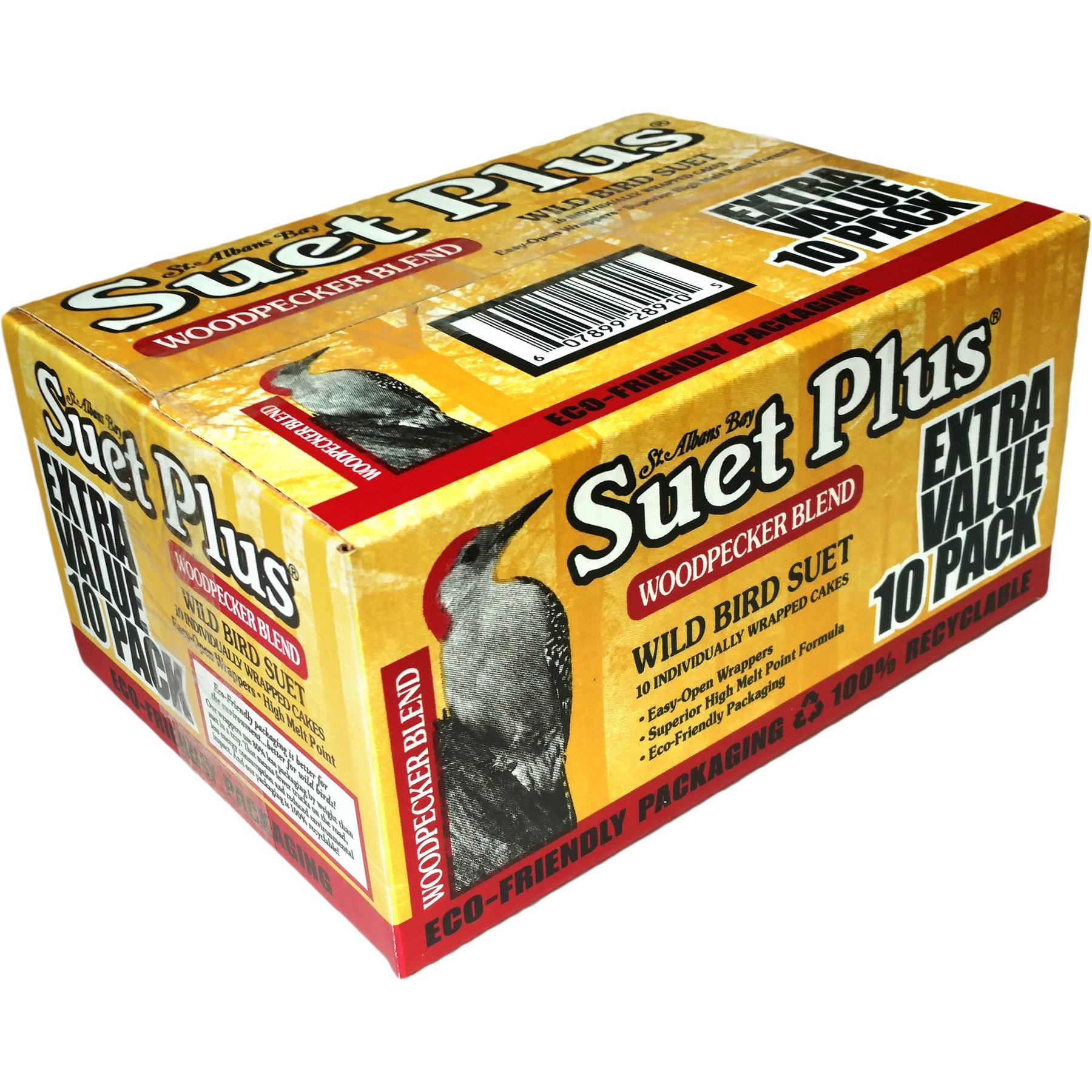 St. Albans Bay Suet Plus Woodpecker Suet Wild Bird Food, case of 10