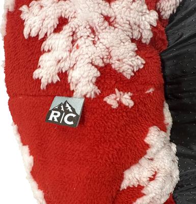 Show full view: Ridge Creek Round Snowflake Holiday Orthopedic Bolster Dog Bed, Red, Large slide 5 of 8