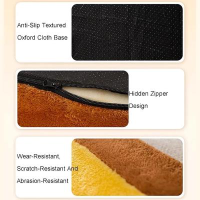 Show full view: NonoPets Portable Non-Slip Dog Stairs Ramp with Removable & Washable Cover, Brown/Yellow, 3 steps slide 7 of 7