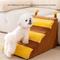 Show in main carousel: NonoPets Portable Non-Slip Dog Stairs Ramp with Removable & Washable Cover, Brown/Yellow, 3 steps slide 5 of 7