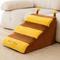 Show in main carousel: NonoPets Portable Non-Slip Dog Stairs Ramp with Removable & Washable Cover, Brown/Yellow, 3 steps slide 1 of 7