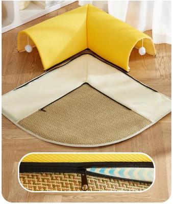 Show full view: NonoPets Indoor Cat & Small Animal Bed Play Tunnel, Yellow, 20 x 20-in slide 6 of 7